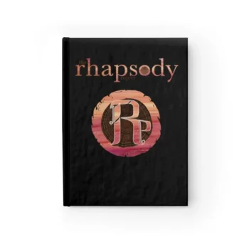The Rhapsody Project black journal cover with logo