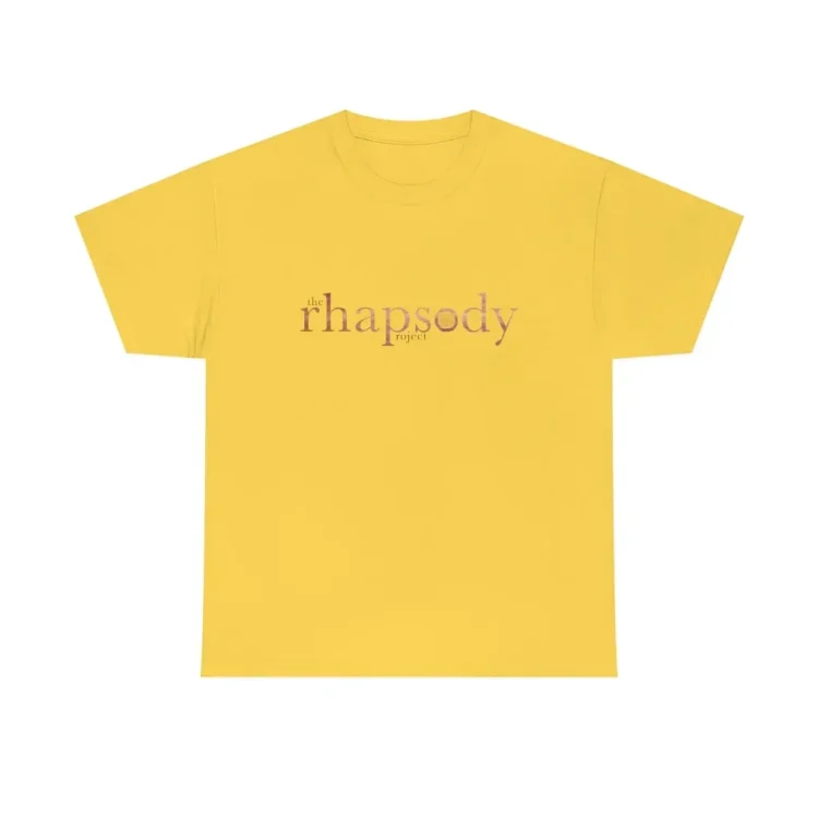 daisy unisex heavy cotton tee with the rhapsody project logo