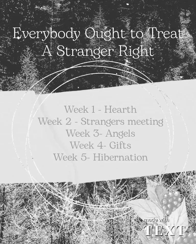 everybody ought to treat a stranger right weekly schedule flyer
