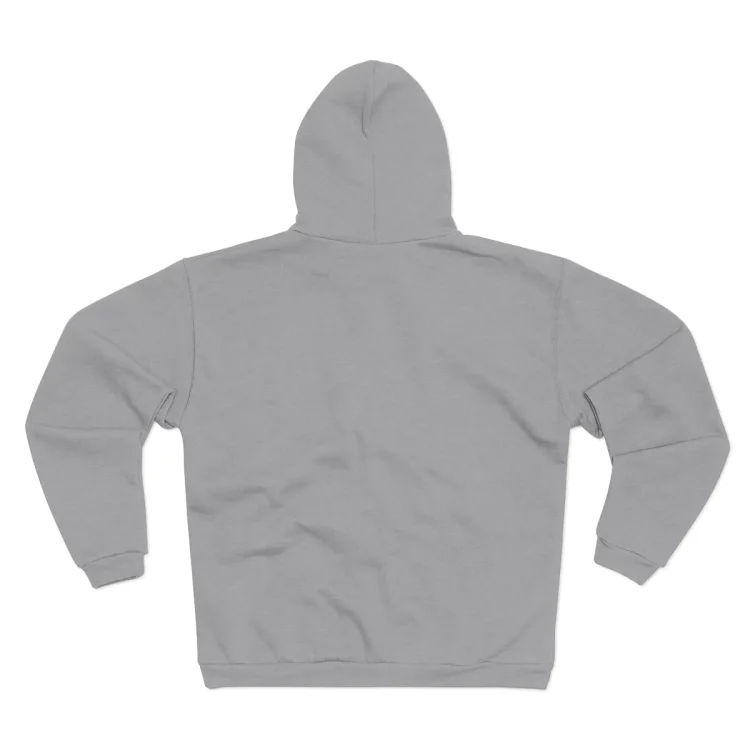 heather grey back hooded sweatshirt