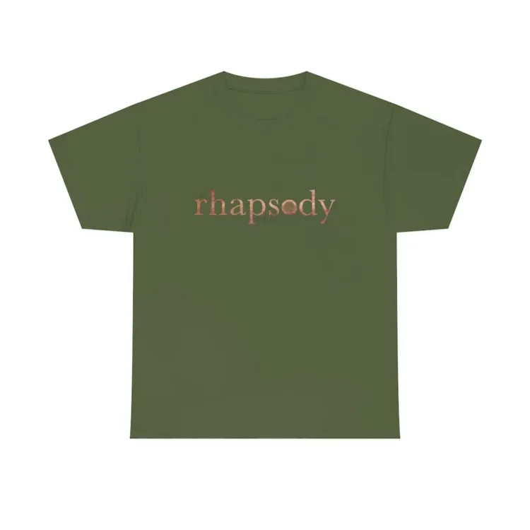 military green unisex heavy cotton tee with logo