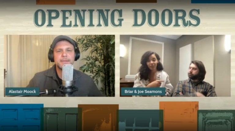 opening doors video screenshot interviewer with briar and joe