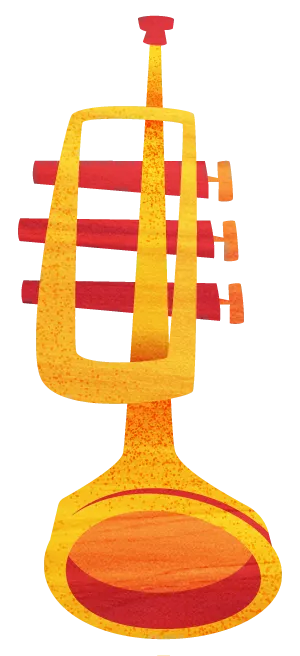 artistic trumpet musical instrument graphic